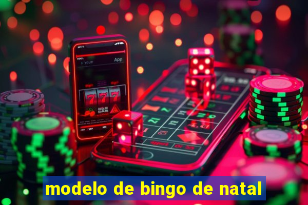 modelo de bingo de natal